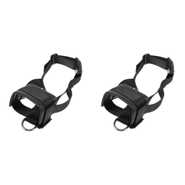 2 piezas Protector bucal anti mordeduras para perro bozal protector bucal ajustable para mascota