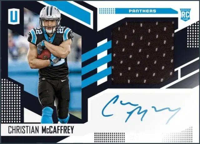 2017 Panini Unparalleled Rookie Patch Auto - CHRISTIAN McCAFFREY RC Digital Card