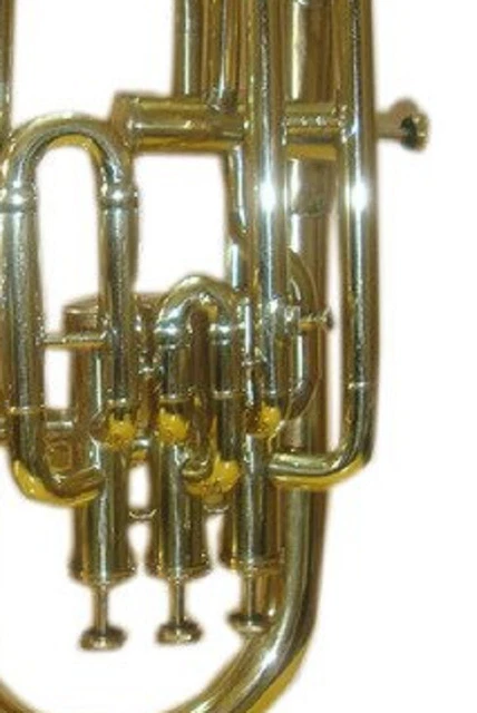 Bb/F 4 VALVE FLAT BRASS EUPHONIUM With Free Hard Case+M/P