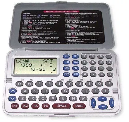 Personal Electronic Organizer 32KB Memory Light weight &Compact 122 x 72 x 8mm