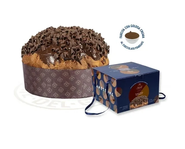 PANETTONE ARTIGIANALE "MENNELLA" CIOCCOLATO EXTRA FONDENTE 70% NATALE 1kg