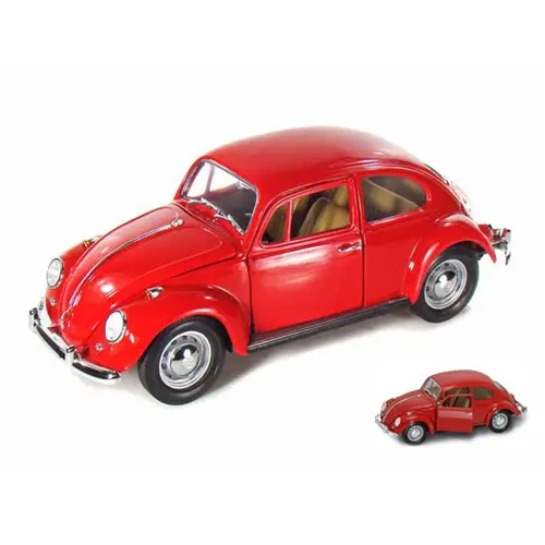 VW BEETLE 1967 RED 1:18 Lucky Die Cast Auto Stradali Die Cast Modellino