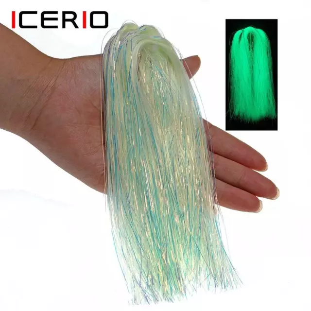 2 Packs Crystal Holographic Tinsel Streamer Nymph Fly Tying Material Glowing Set