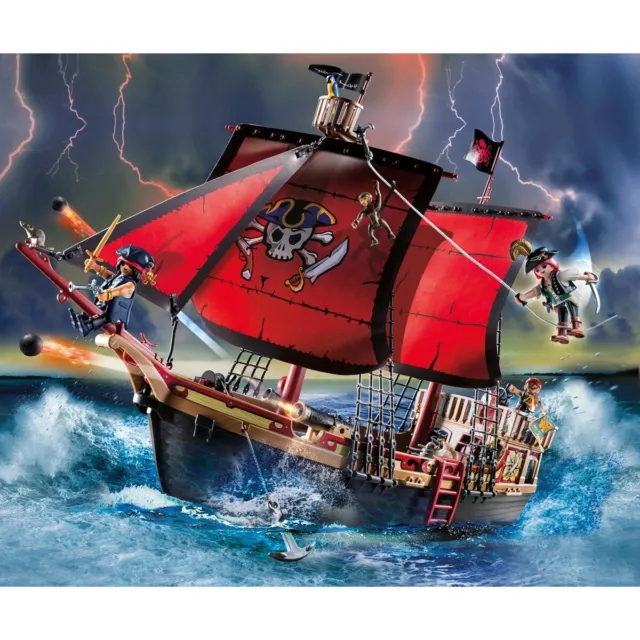 PLAYMOBIL 70411 Pirates Large Floating Pirate Ship With Cannon (5+ Years) 3
