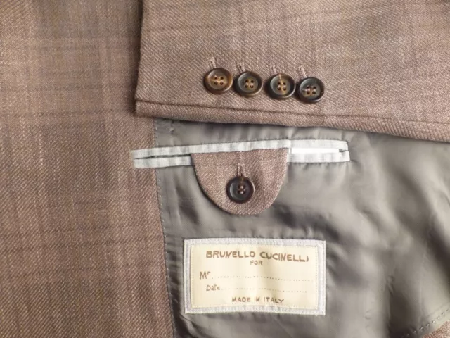 BRUNELLO CUCINELLI Sport Coat 58/48 Excellent Condition Linen Silk Jacket Blazer