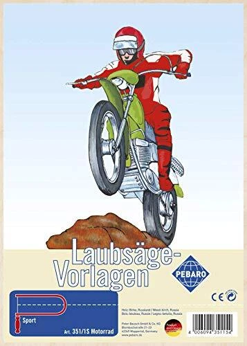 Pebaro Sega da traforo in Compensato, Motivo: Moto, Legno, A4 DIN (s3m)