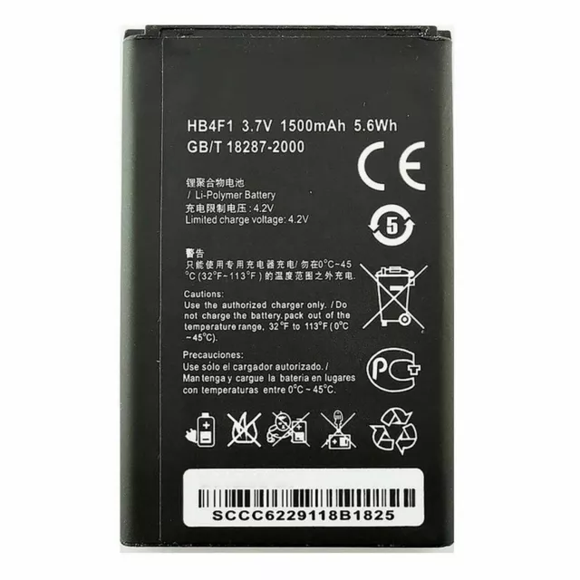 Batteria per Huawei DEOS X5 U8800 1500mAh Pila Litio Nuova Bulk come HB4F1