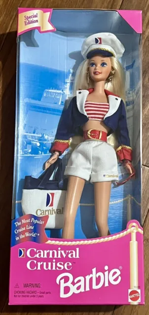 Vintage 1997 Special Edition Carnival Cruise Barbie Doll Mattel 15186 New  NIB