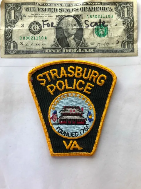 Strasburg Virginia Police patch un-sewn great condition