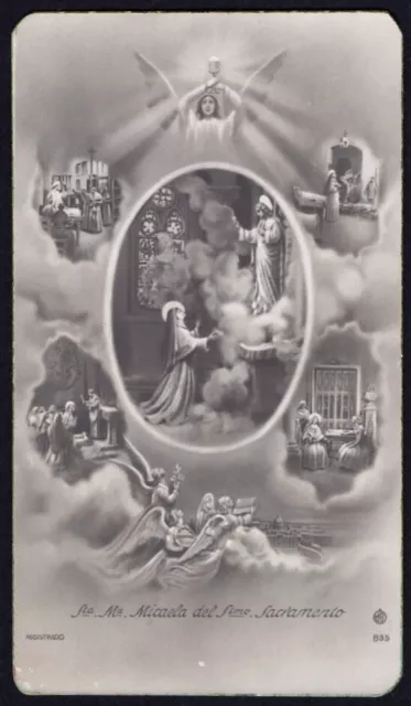 santino antico de Santa Micaela estampa image pieuse holy card