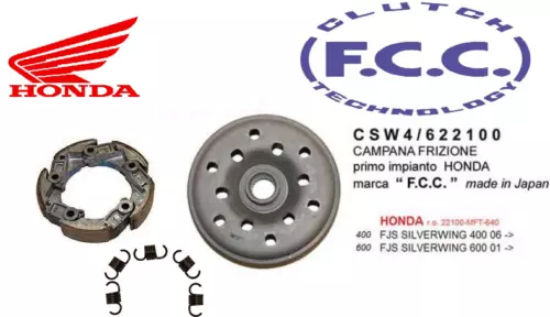 Frizione Massette + Molle + Campana Originale Fcc Honda Silver Wing 400 600