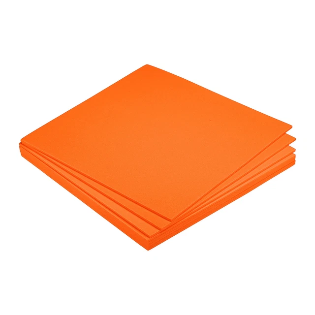EVA Schaumstoffblätter orange 9,8 Zoll x 9,8 Zoll 3 mm dick Handwerk Schaumstoffblätter 8 Stck.