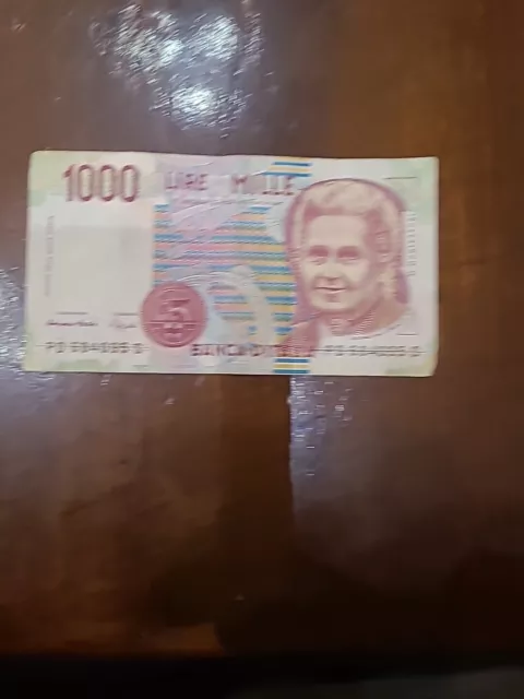1000 Lire Mille Banca D'Italia Italy Money 1990s MONTESSORI Banknote (PD684095S)