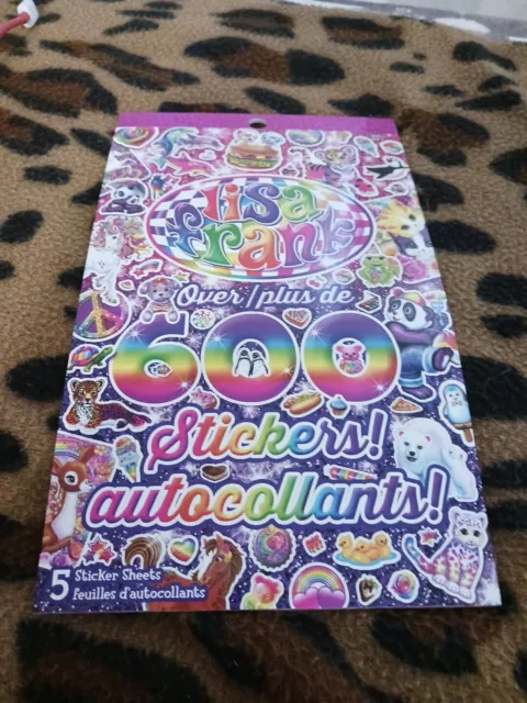 Lisa Frank Sticker Book 600 Stickers Rainbow Retro 90’s 80’s Colorful