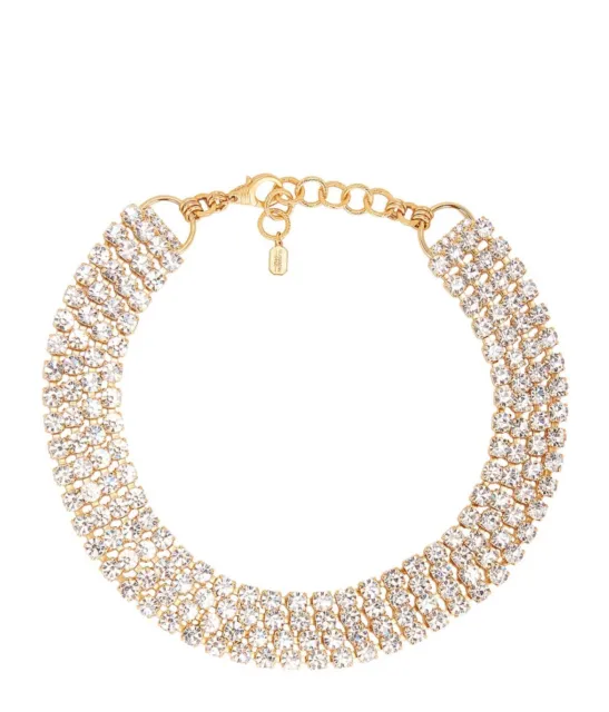 Elizabeth Cole Eula Necklace in Crystal New Authentic