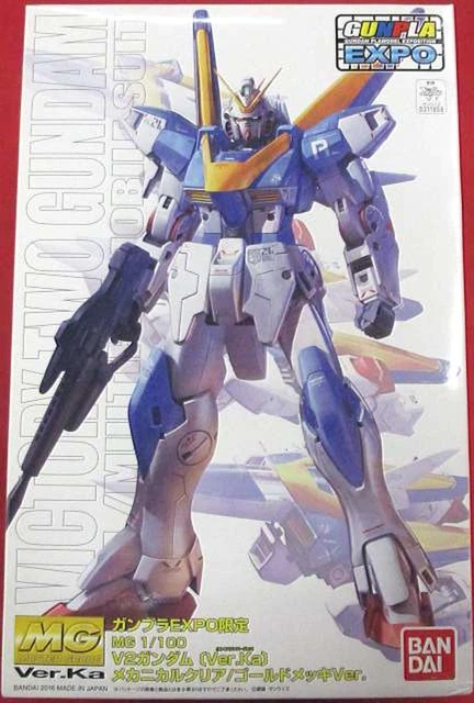 V2 Gundam Ver.Ka Model No.  Mechanical Clear   Gold Plated BANDAI Good quality