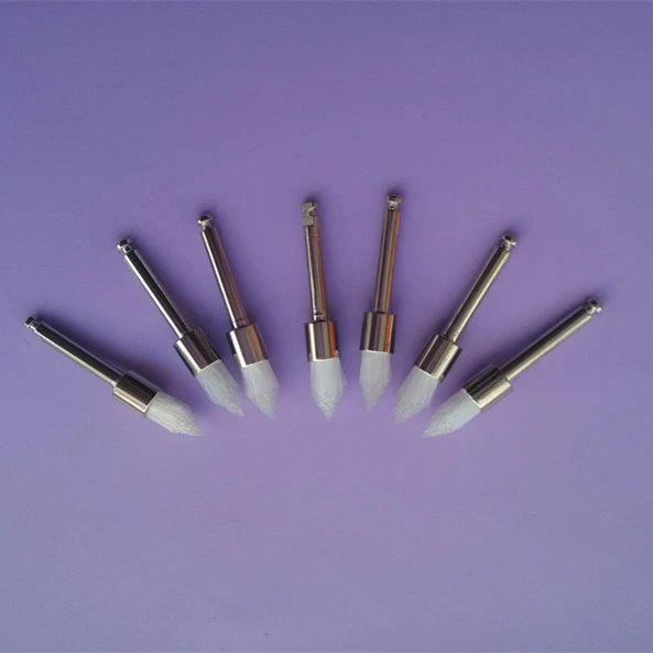 1 Pack Dental Prophy Brush White Nylon Polishing Polisher Tooth Tapered type NEW