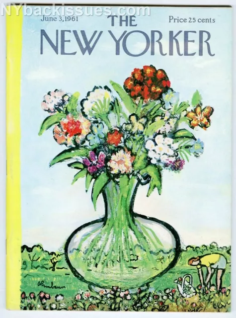 New Yorker magazine June 3 1961 garden flower vase Abe Birnbaum VERY FINE