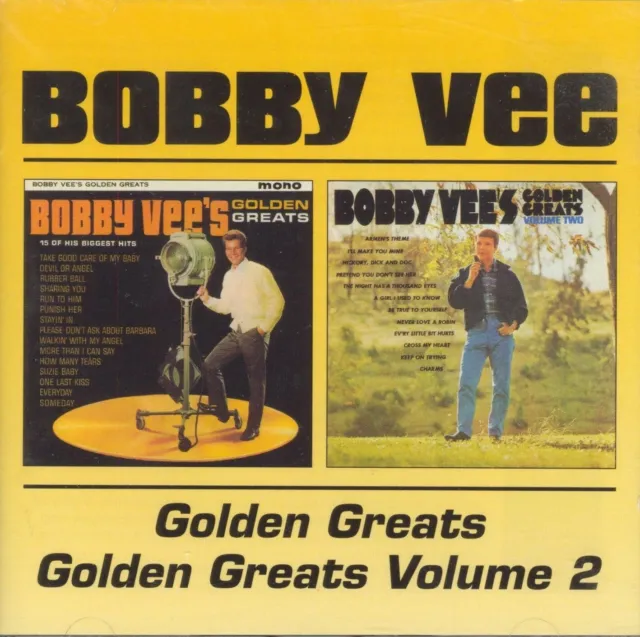 Bobby Vee Golden Greats Vol 1 And 2 - Bgo Uk Import Cd New - 2 Lps On 1