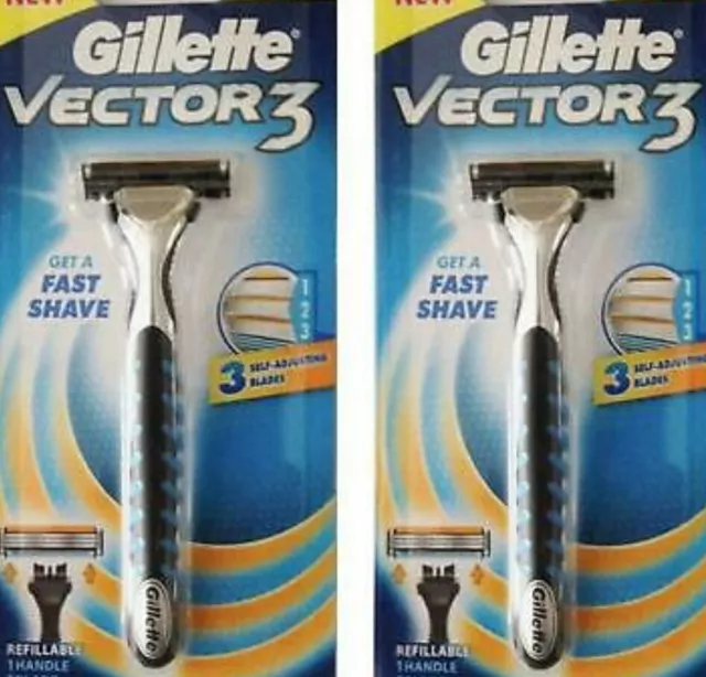 Gillette Victor 3 Razor Handle for Sensor Excel. 02 Cartridges