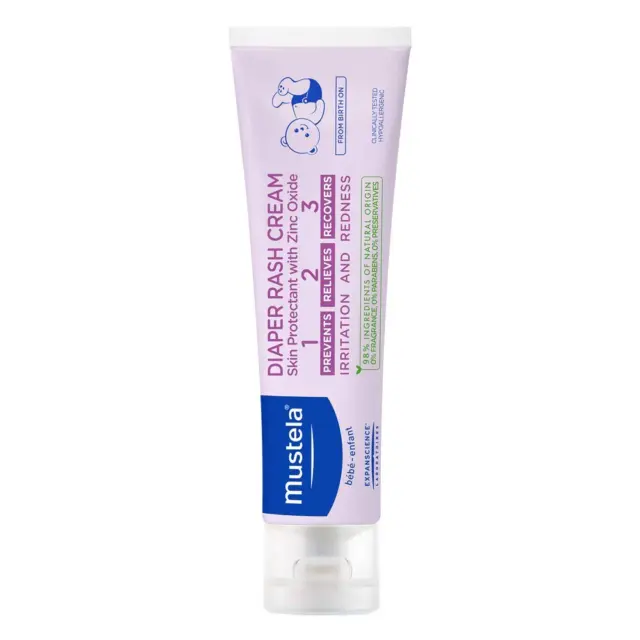 Baby Diaper Rash Cream 123 - Skin Protectant with Zinc Oxide - Fragrance Free &