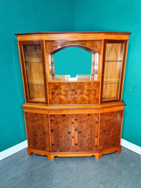 An Antique Style Yew Two Tier Dresser Sideboard Cocktail Cabinet ~Delivery Avail