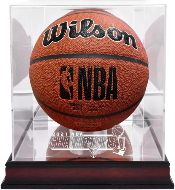 MILWAUKEE BUCKS MAHOGANY 2021 NBA Finals Champions Logo Basketball ...