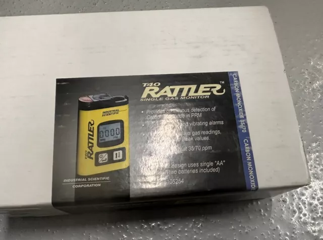 T40 Rattler CO Single Gas Detector Carbon Monoxide CO Gas Monitor 0-1000ppm