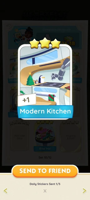 Monopoly Go - Modern Kitchen Sticker / Card - FAST DELIVERY
