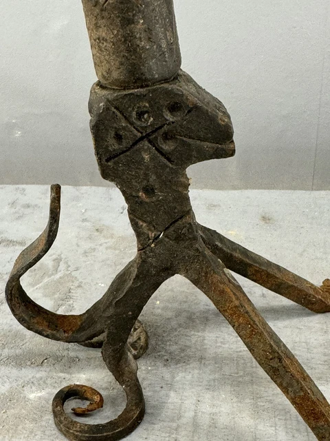 Bougeoir Rat De Cave En Fer Forgé - Ancien Ou D'occasion