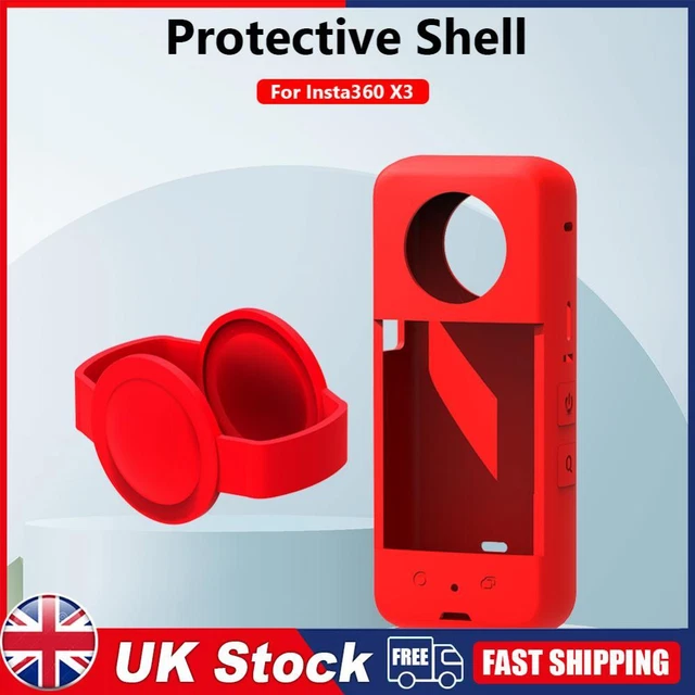 Soft Waterproof Panoramic Action Camera Protective Cover for Insta360 X3 (Red)