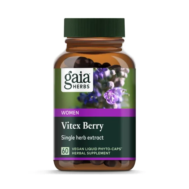 Gaia Herbs Vitex Berry (Chaste Tree) - Supports Hormone Balance & Fertility for
