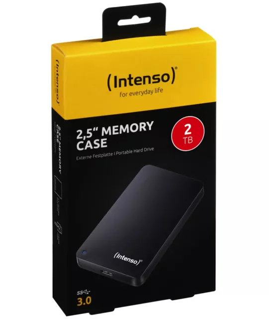 2000GB 2,5" Intenso Memory Case externe Festplatte SATA USB 3.0 2,5 2TB schwarz