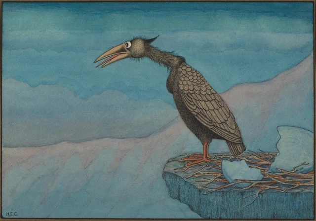Herbert Crowley : Newly Hatched Bird of Prey : 1910 : Archival Quality Art Print