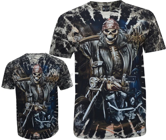 Tie Dye T-Shirt Grim Reaper GAME OVER in Mysterious Realm Glow in Dark by Wild | UK Tie Dye T-Shirt Grim Reaper GAME OVER in Mysterious Realm Glow in Dark by Wild | UK
