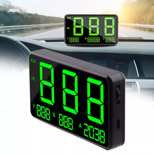 GPS Car Speedometer MPH HUD KM/h Over Speed Warning Digital Display Universal