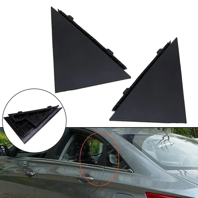 2Pcs For Hyundai Sonata 2009-2014 Rear Door Pillar Triangle Molding Cover Black