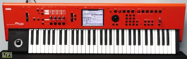 Korg M50 Rare Red Polyphonic Digital Synthesiser W/ Effects Arp & More!