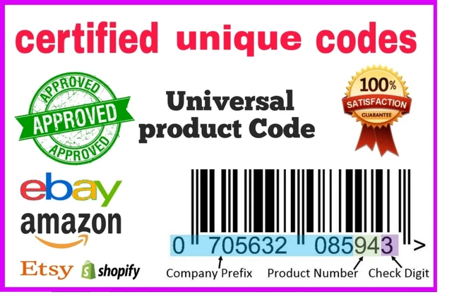 (1000) Upc,ean Codes for Amazon,ebay,shopify or Any Online Store