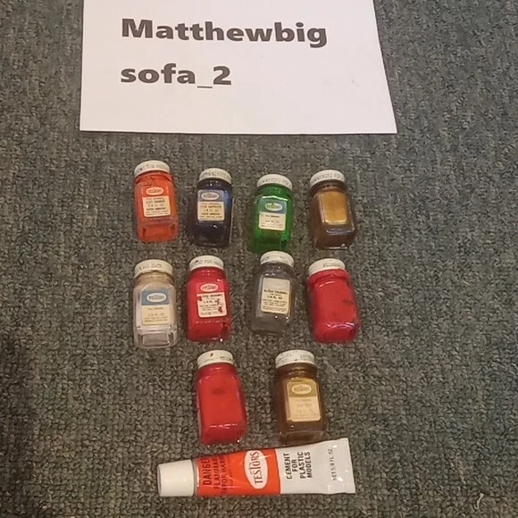 VTG 1970S TESTORS PLA PLASTIC MODEL KIT PAINT BOTTLES 30 CENTS PRICE