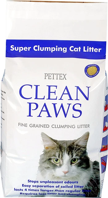 Pettex Clean Paws Microgránulo Super Grumping Ultra Cat Litter, 5 Kg