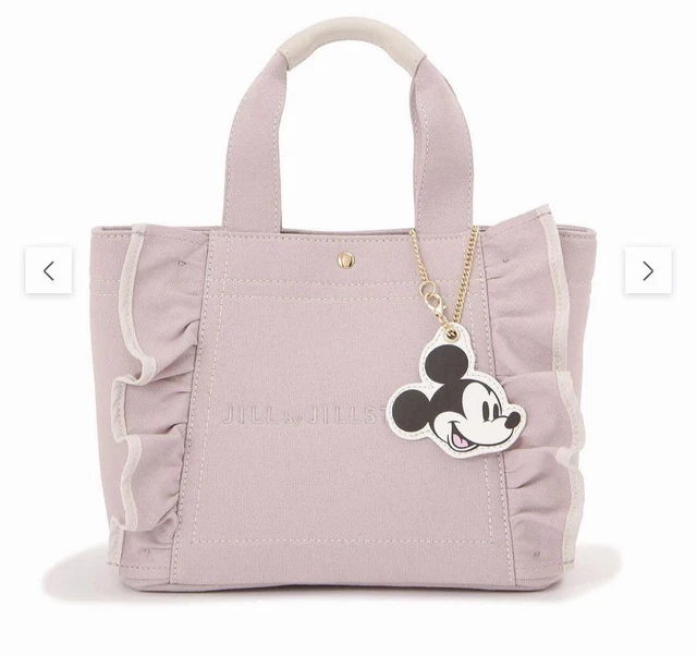 Jill Stuart x Disney Mickey Mouse Frilled Tote Bag Lavender New free shippng