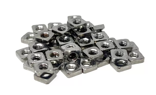 M3nS - Thin M3 Square Nuts (PRUSA 3D Printers) - A2 Stainless Steel - DIN 562