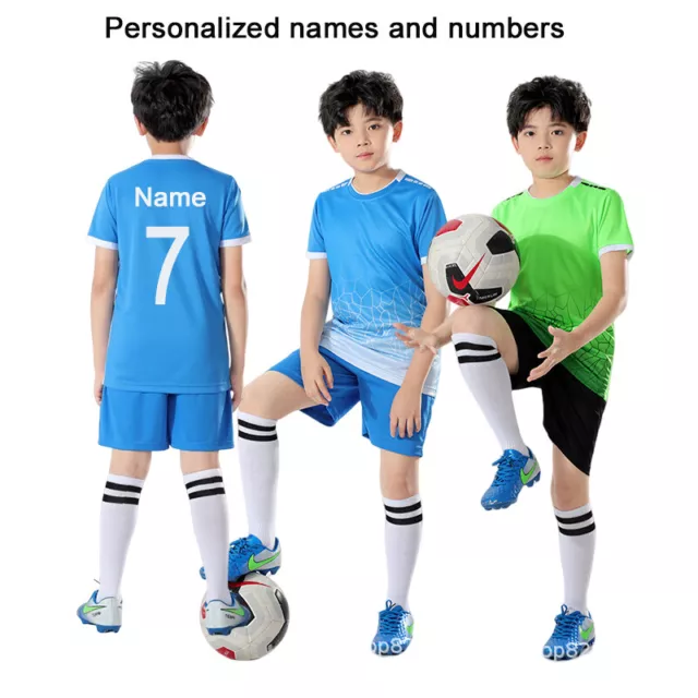 Kids Football Kits Boys Girls Jersey Training Suit Sportswear Customized