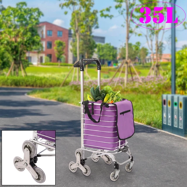 Urban Stair Climbing Cart 8 Wheels Folding Grocery Laundry Shopping Handcart New