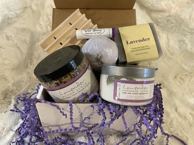 Caja de spa de lavanda