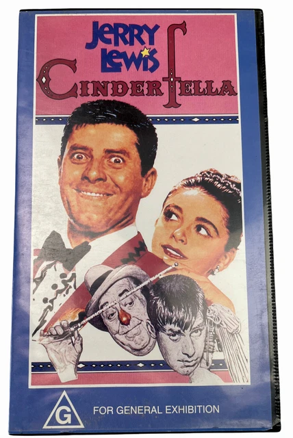 CinderFella VHS Jerry Lewis Video Cassette Tape Black Small Box PAL G 1988