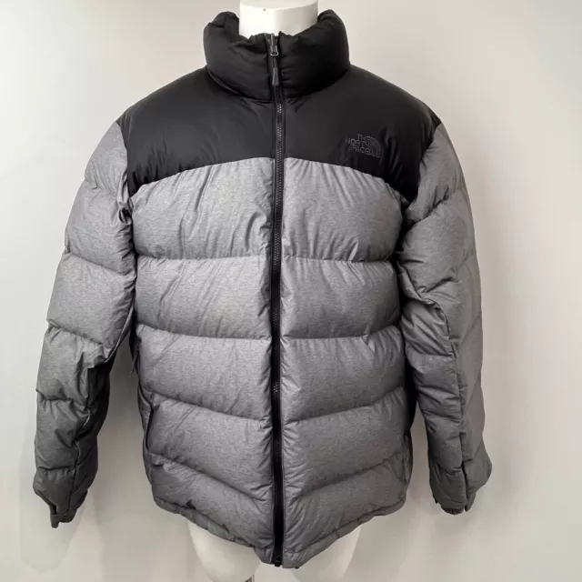 The North Face Coat Size XXL Mens Down Puffer Grey Black RMF52-LJ