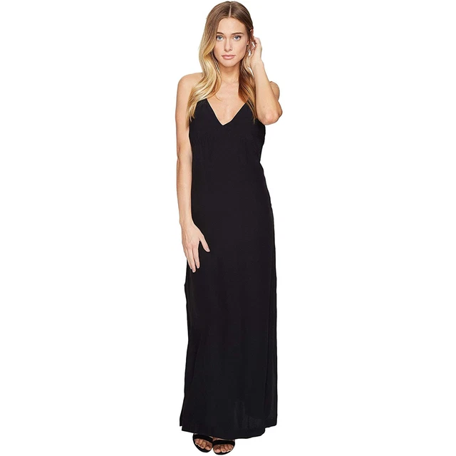 Souvenir The Company Femmes Robe Maxi Deux Minds Noir Long sans Manche Sz XXS-M
