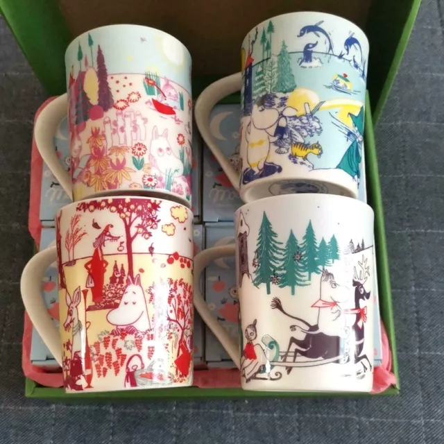 RARE Moomin Valley Four seasons Mug All seasons 4PCS SET Exclusive to JAPAN 3